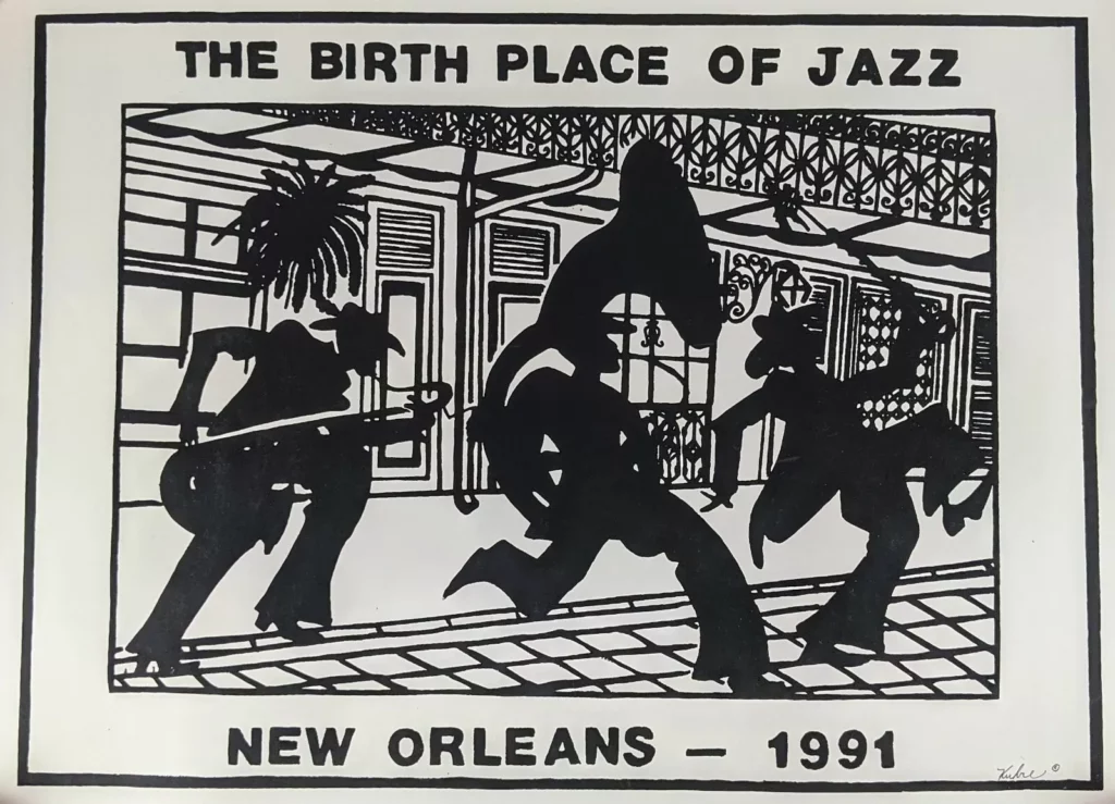 a paijting showing the birth place of Jazz