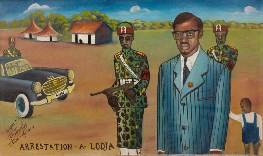 arrestation of lumumba. A painting by TKM