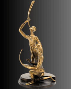 Statue by Alfred Liyolo called the Messager